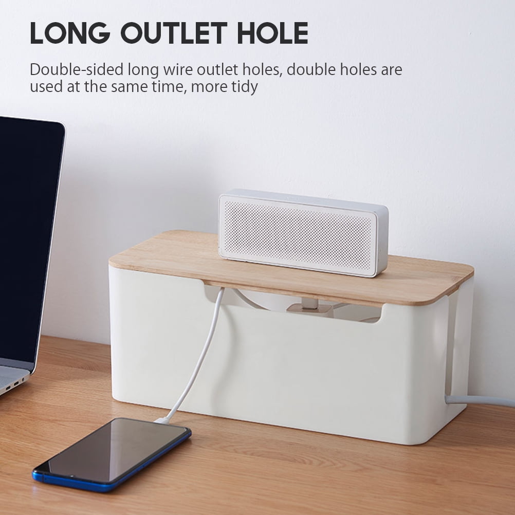 CIYODO Lot De 4 Boîtes De Gestion De Câbles - Enrouleur Pour Câble USB