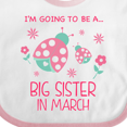 thumbnail image 4 of Inktastic i'm going to be a big sister in march Girls Baby Bib, 4 of 4