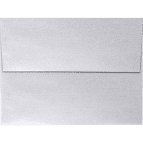 LUXPaper A6 Peel & Press Invitation Envelopes, 4 3/4 x 6 1/2, 80lb. Silver Metallic, 250 Pack