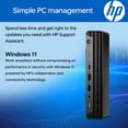 thumbnail image 3 of HP ProDesk 400 G9 Mini Business Desktop, Intel Core i5-13500T, Intel UHD Graphics, 32GB RAM, 1TB PCIe SSD, Wi-Fi 6, HDMI, Type-C, RJ-45, Display Port, Wired KB and Mouse, Windows 11 Pro, Black, 3 of 5