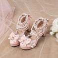thumbnail image 3 of SACFOF Platform Mary Jane Heels Chunky Cute Gothic Lolita Dress Shoes Bow Platform Heels, 3 of 6