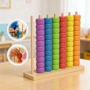 Color Matching Stacking Puzzle Game, Fast Pattern Challenge Ring Stack Game for 2 Players, Competitive Family Tabletop Brain Teaser