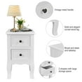 thumbnail image 3 of Giantex 2-Drawer Nightstand, Wooden Accent Bedside Table, Perfect Home Furniture for Bedroom, Living Room or Corridor, 12 x 12 x 20 inches, 3 of 5