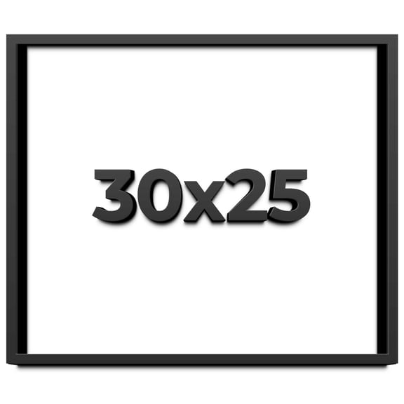 30x25 Shadow Box Frame Black | 1 inches Deep Real Wood Contemporary Shadowbox Display Frame | UV