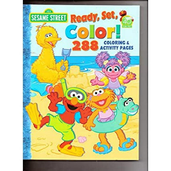 Pre-Owned Sesame Street Ready, Set, Color! 288 coloring & Activity Pages 9781593949174