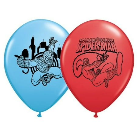 Marvel Spider-Man Party Balloons - 12-Inch, Officially Licensed, Assorted Colors, 6-Count