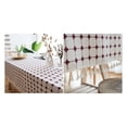 thumbnail image 3 of Rectangular Tablecloth,Cotton Linen Plaid Tablecloth With Tassel,Elegant Table Cover For Living Room Coffee Table Restaurant Party Picnic Garden-Light Blue-140*240cm, 3 of 8