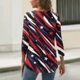 thumbnail image 5 of Women's 250th Anniversary Usa Shirt Independence Day Patriotic Star Print Crew Neck 3/4 Sleeve July 4th Top, 5 of 5
