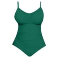 thumbnail image 3 of Women Plus Size One Piece Swimsuits Tummy Control Bathing Suits Twist Front /Green/2XL, 3 of 4
