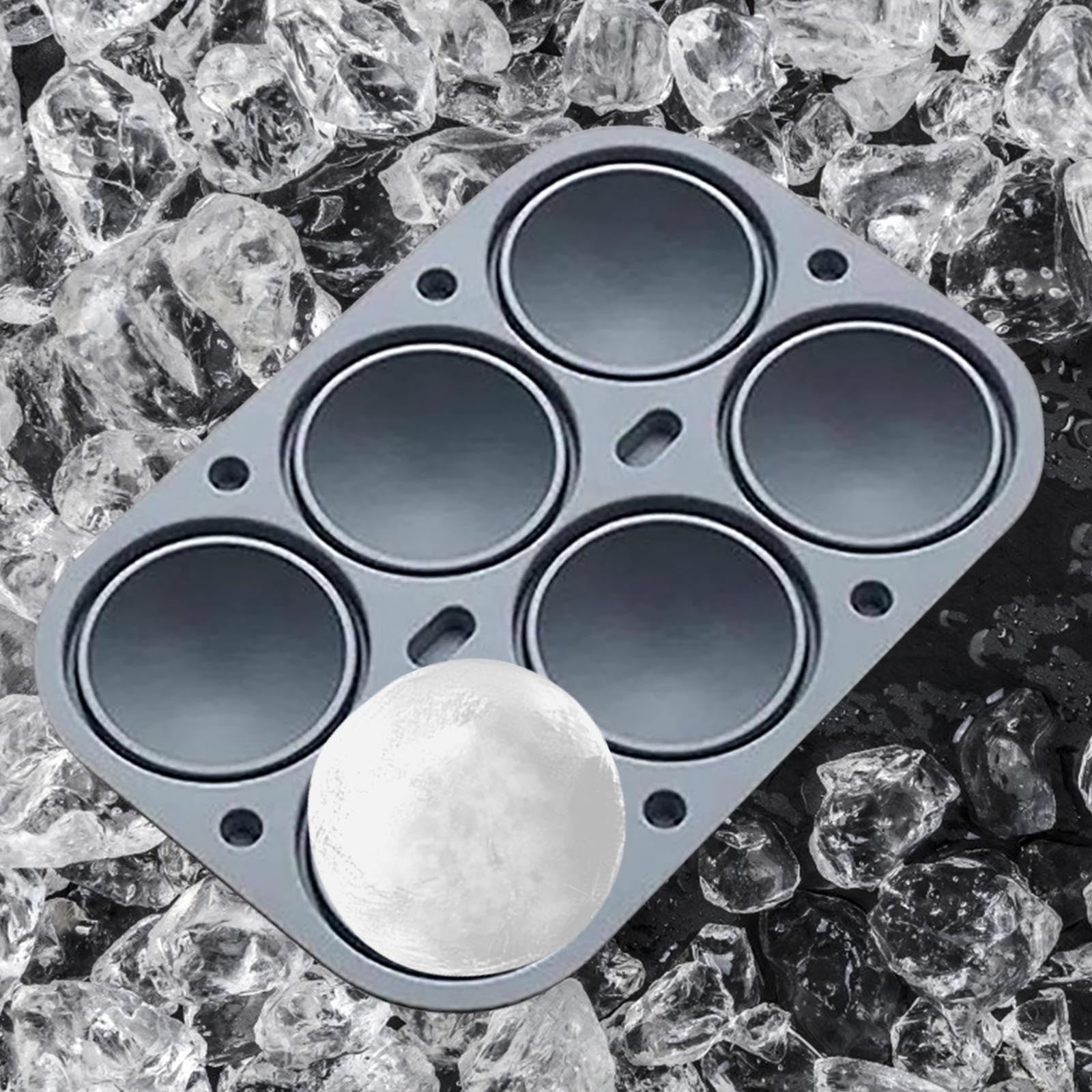 Fufafayo Ice Hockey Ice Tray, 6-Cavity Silicone Ice Maker for Whiskey Cocktails, Spherical Ice Ball Maker for Freezer, Bar Accessory for Party, Kitchen or Home Bar, Fun Sports Design