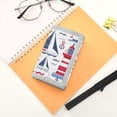 thumbnail image 7 of JIALIOU Nylon Trifold Card Wallet with ID Window Zipper Pocket for Men Women Teen Lighthouse Wave Ship, 7 of 7