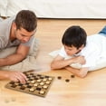 thumbnail image 7 of ArtCreativity Gamie Checkers Classic Wood Brown Board Game Set with 24 Pieces, 7 of 7