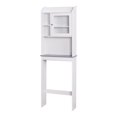 thumbnail image 4 of Ktaxon Over The Toilet Storage, Bathroom Space Saver, Bathroom Cabinet with Door & Shelves, White, 4 of 10