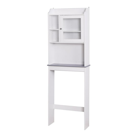UBesGoo Bathroom Cabinet, Bathroom Space Saver, Over The Toilet Storage with Door & Shelves, White