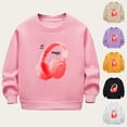 thumbnail image 6 of ZACPNCV Toddler Girls Sweatshirts Patterned Long Sleeve Pullover Crewneck Tops Shirts Purple 9-10 Years, 6 of 6