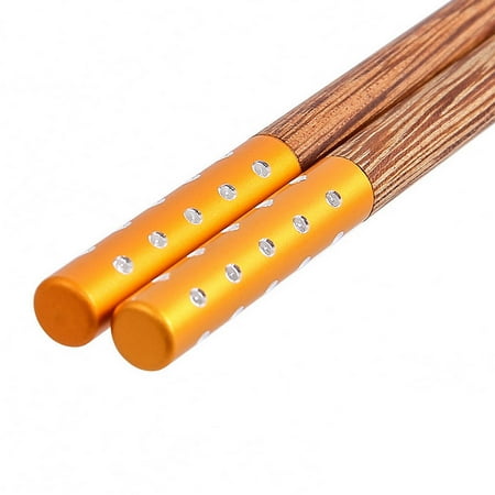 

VEAREAR 1 Pair Food Chopsticks FU Character Design Unpainted Japanese Style Wooden Sushi Chicken Wings Chopsticks Daily Use