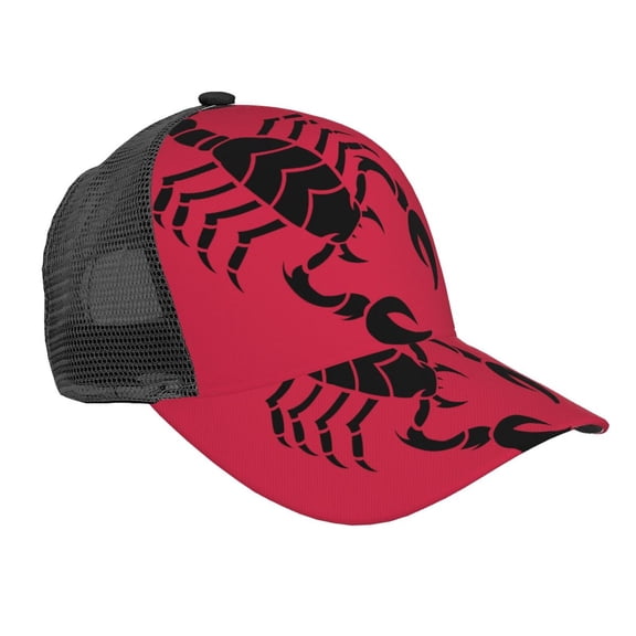 Trucker Hat For Men Women Scorpion Pattern Sports Baseball Cap Sun Hat Mesh Golf Dad Hat