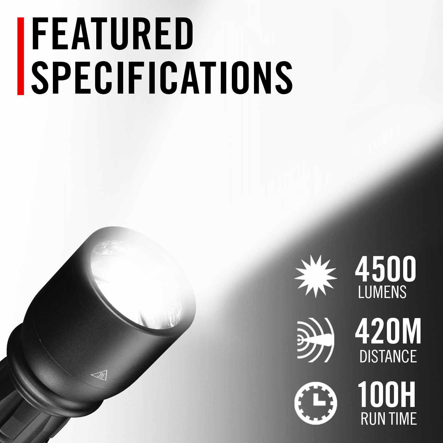 COAST XP14R 4500 Lumen USB-C Rechargeable LED Flashlight