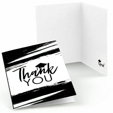 Black and White Grad - Best is Yet to Come - Black and White Graduation Party Thank You Cards (8 (Best Black Cards For Commander)