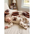 thumbnail image 6 of Loicainy Baby Toddler Girl Football Outfits 6 12 18 24 Months 2T 3T 4T Long Sleeve Bow Soccer Embroidery Sweatshirt Pants Set Clothes, 6 of 9