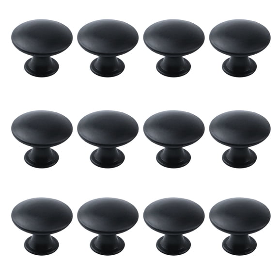 LC LICTOP 12Pcs Single Hole Cabinet Pulls Round Drawer Knobs for Kitchen with Mounting Screws 1.18*0.79"