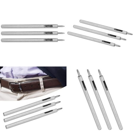 

Belt Punching Tool 3Pcs Alloy Steel Hole Cutter Leather Working Tools for Plastics Round Hollow Hole Cutter Tool Hand Tool Hole (1mm)