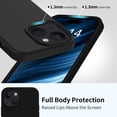 thumbnail image 4 of Compatible with iPhone 15 Case with Screen Protector,Upgraded Liquid Silky Soft Silicone Cover,Fashionably Designed for Men Women Girls,Protective Phone Case 6.1",Black, 4 of 12
