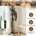 thumbnail image 2 of DRAZUNO Solid Rubber Wood Coat Rack with 3 Adjustable Heights and 11 Hooks for Hallway, 2 of 8