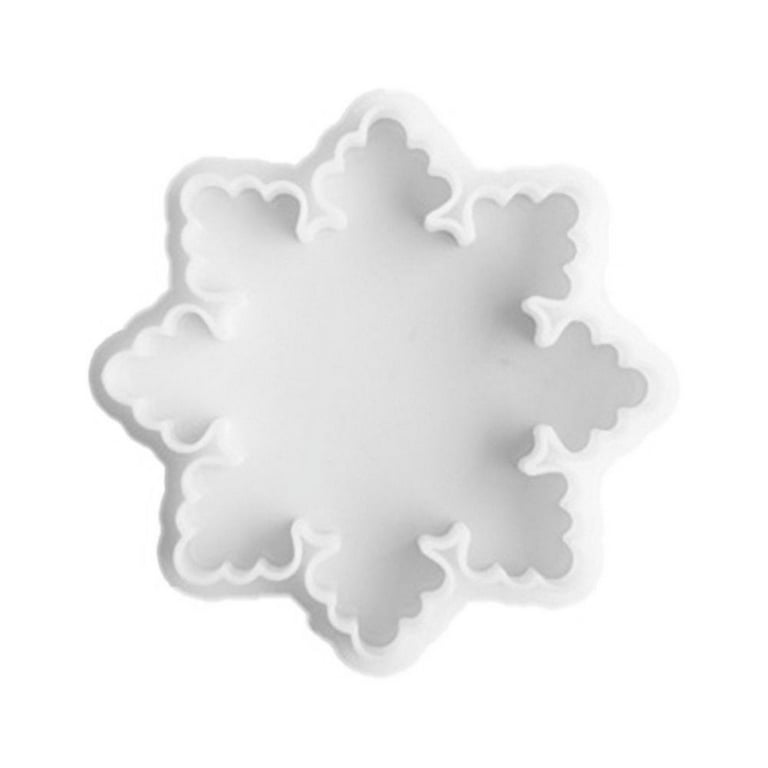 ilauke 6pcs Snowflake Cookie Cutters Decorating Fondant Embossing Tool Snowflake Plunger Cake Cutter