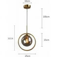 thumbnail image 3 of Mid Century Design, Amber Glass Pendant Light With Polished Brass Finish For Timeless Appeal, 3 of 5