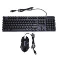 thumbnail image 2 of And USB Typewriter Keyboard and Mouse Combo Backlit 1600DPI Retro Punk Round Keycaps Wired Computer Keyboard Mouse for Gaming Work, 2 of 7