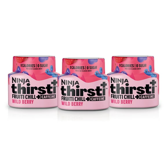 Ninja Thirsti FRUITI CHILL   CAFFEINE Wild Berry Flavored Water Drops