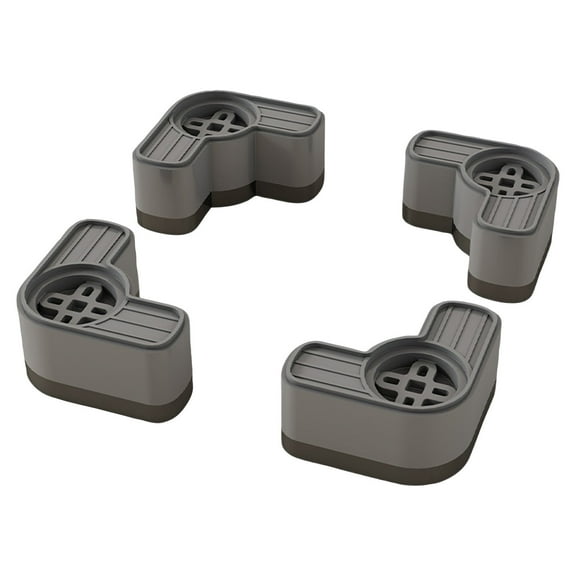 4-Pack Washing Machine Anti-Vibration Pads - Heavy Duty Shock Absorbing Washer/Dryer Feet - Universal Anti-Slip Pads Reduce Noise & Movement (Gray)