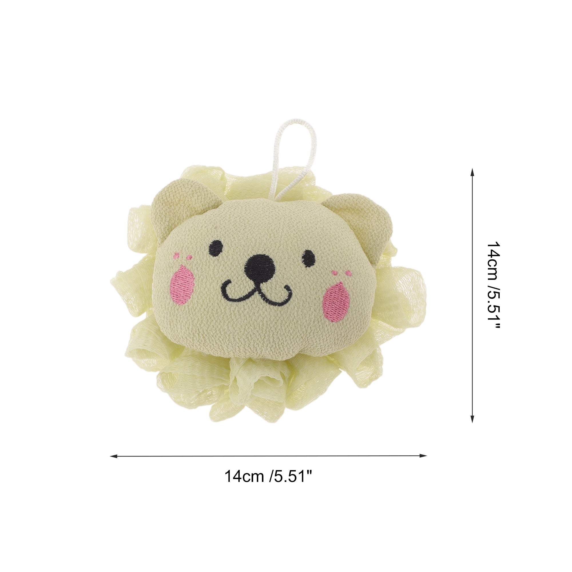Unique Bargains Durable Cartoon Bath Sponge 1 Pc Light Yellow