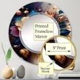 thumbnail image 4 of DESIGN ART Designart 'Night Shade Rose Design V' Printed Floral Rose Wall Mirror 24in.x36in., 4 of 5