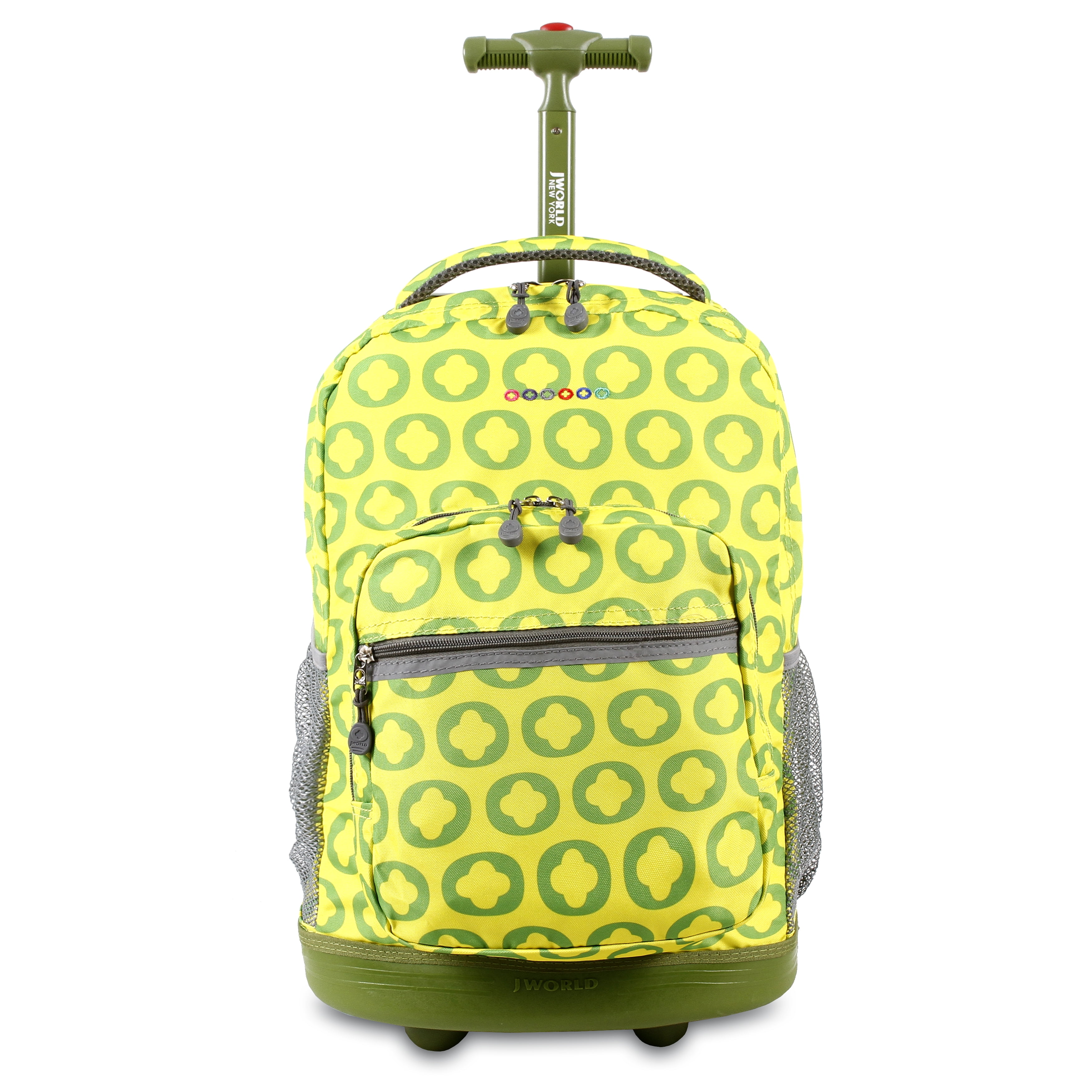 J World New York J World Sunrise Rolling Backpack Lime Logo Walmart Com Walmart Com