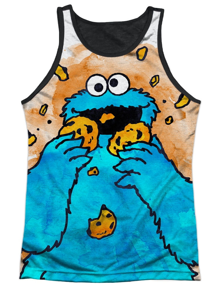 De databank nakoming Hoop van Sesame Street TV Show Cookie Monster Crumbs Adult Black Back Tank Top Shirt  - Walmart.com