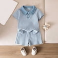 thumbnail image 2 of Caqnni Toddler Baby Girl Smocked Outfit Ruffle Halter Shirt Flared Pants Set Toddler Bell Bottom Outfit Summer Clothes 2Pcs Summer Playwear Beach Outfits 2-3 Years,Blue, 2 of 9