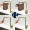 thumbnail image 3 of Kitchen Faucet, 360° Rotating Flexible Sink Mixer Tap, Stainless Steel Kitchen Mixer Tap with Removable Aerator, Brushed Gold, 7-Shape, 3 of 5