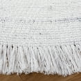 thumbnail image 3 of SAFAVIEH Braided Brittania Solid Polyester Reversible Area Rug, Ivory/Gray, 5' x 5' Round, 3 of 7