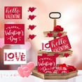 thumbnail image 2 of Gunia Valentine'S Day Tiered Tray Decor Valentines Mini Wooden Banner Red Pink Home Table Decorations Layered Pallet Wedding Anniversary Party, 2 of 9