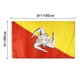 thumbnail image 2 of Flagnshow 90x150cm 3x5ft Sicilian Flags and Banners Italy Trinacria Symbol Sicily Flag for Decoration, 2 of 5
