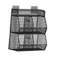 thumbnail image 4 of Cesta de alambre de metal colgante Cesta de alambre de cebolla Cuatro cuadrículas Organizador práctico Muro Montado para la cafetería de apartamentos Negro, 4 of 8