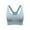 Light Blue, variant on HEVIRGO Women Sports Bra High Neck Racerback Underwear Padded Support Bralette Fitness Crop Top for Daily Wear Yoga Gym
