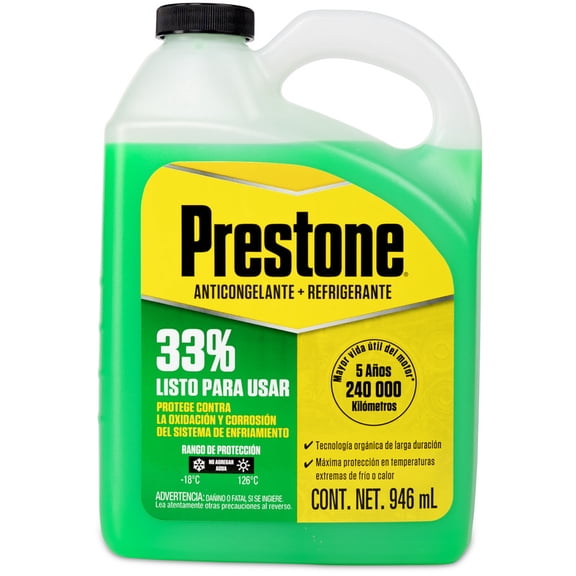 Prestone Anticongelante Verde 33 de 946ml