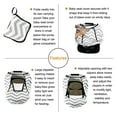 thumbnail image 5 of Zhudiyof Stretchy Baby Car Seat Cover, Infant Car Canopy for Spring Summer Autumn Winter, Snug Warm Breathable, Zipped Window, Universal Fit, for Boys and Girls, Gray and White, 5 of 7