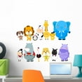 thumbnail image 1 of Set Zoo Animals Wall Decal by Wallmonkeys Peel and Stick Graphic (24 in W x 22 in H) WM274399, 1 of 4