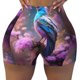 thumbnail image 2 of Fotbe Beautiful Flower Blue Bird Shorts Sin Costuras – Shorts Deportivos de Cintura Alta para Mujer, Elásticos para Gimnasio, Yoga, Running o Ciclismo-X-Large, 2 of 8