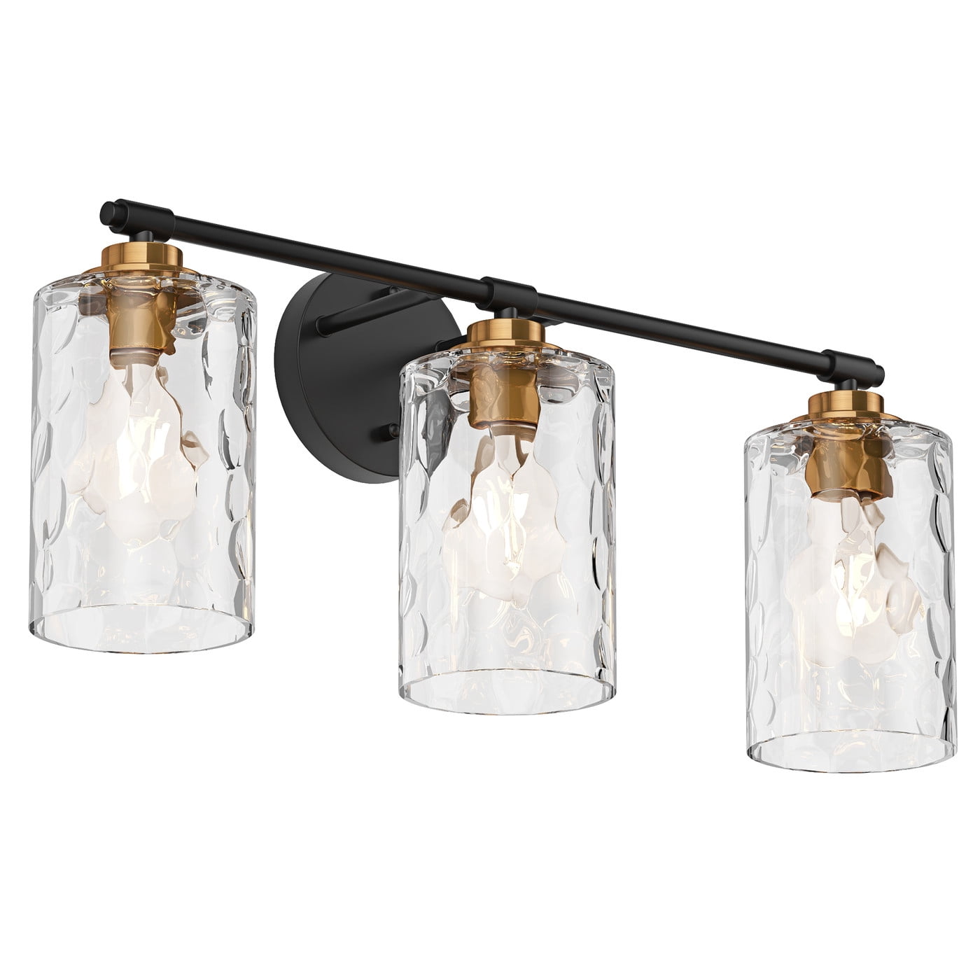 Aiwen 3-Light Stunning Vanity Light Modern Wall Sconce with Crystal Shade Rustic Bathroom Light Fixture over Mirror