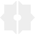 thumbnail image 4 of Ekena Millwork CMP28AL2-05000 28 Pouces OD x 5 Pouces ID Carré Axel Architectural Grade Médaillon de Plafond Contemporain PVC - 2 Pièces, 4 of 11